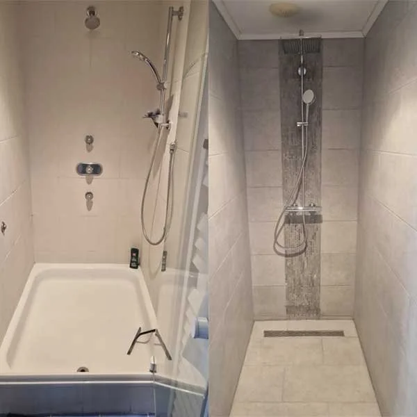 Rénovation complète douche installation moderne