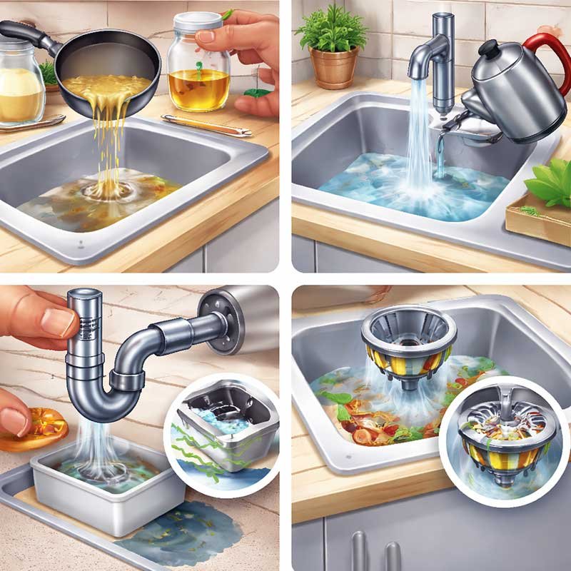 entretien des canalisations pour éviter les bouchons et les mauvaises odeurs avec nettoyage siphon filtre évier eau chaude et prévention plomberie