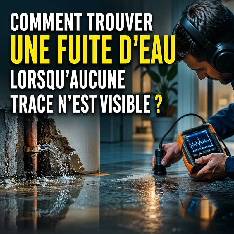 Trouver une fuite d'eau invisible sans trace visible dans une habitation en Belgique